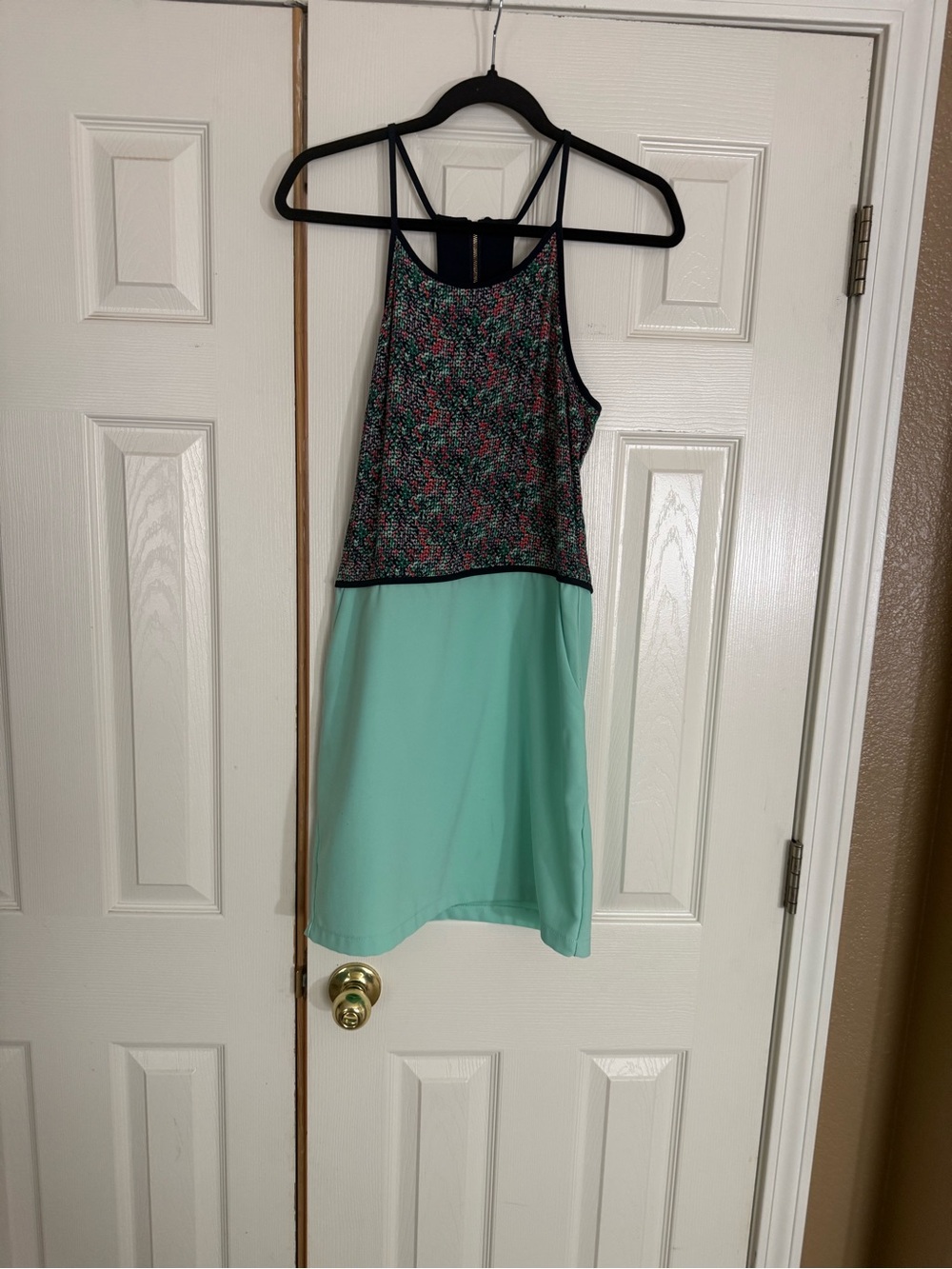 B Jewel Mint Floral Racerback Dress Juniors small